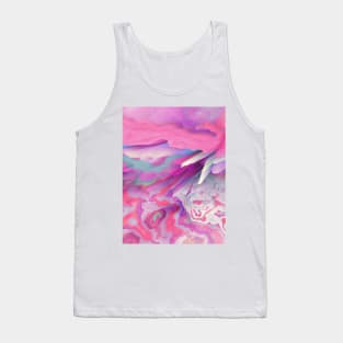 Loud Silence Glitched Fluid Art Tank Top